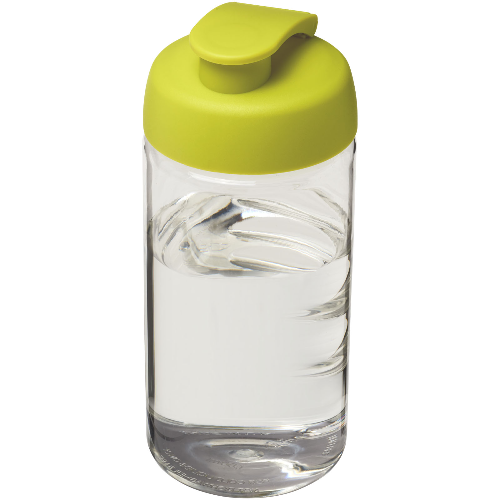 Bidon H2O Bop® o pojemności 500 ml z wieczkiem zaciskowym P069306C przezroczysty / limonka