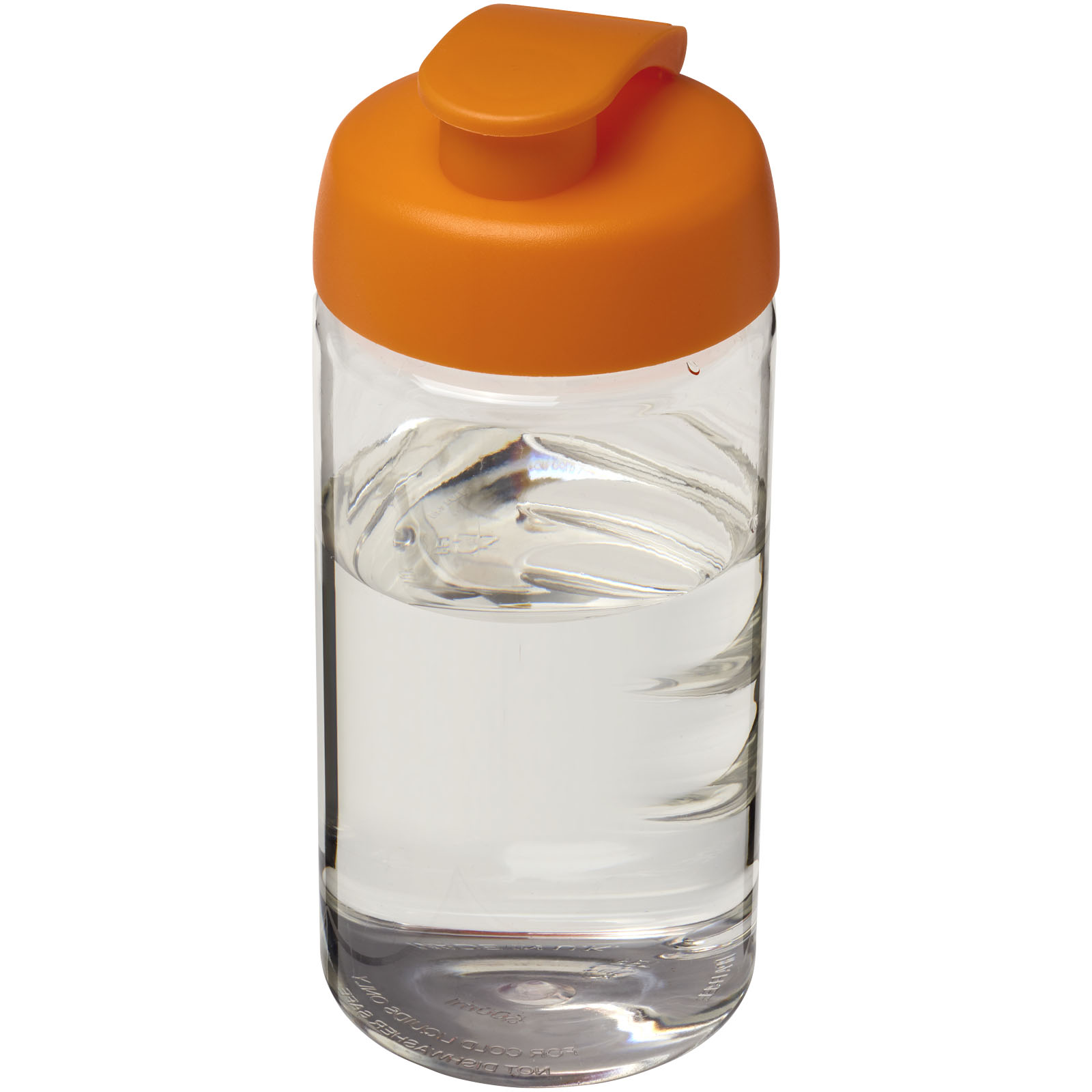 Bidon H2O Bop® o pojemności 500 ml z wieczkiem zaciskowym P069306C przezroczysty / pomarańczowy