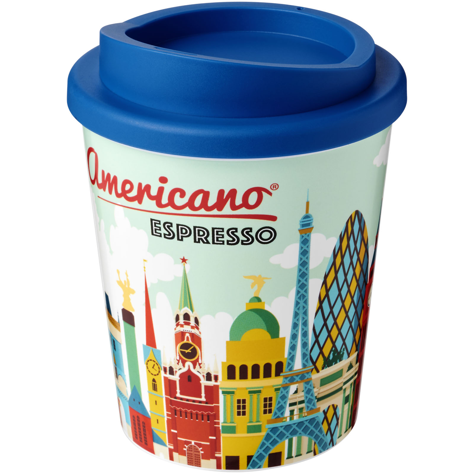 Kubek termiczny espresso z serii Brite-Americano® o pojemności 250 ml P072515C średnioniebieski