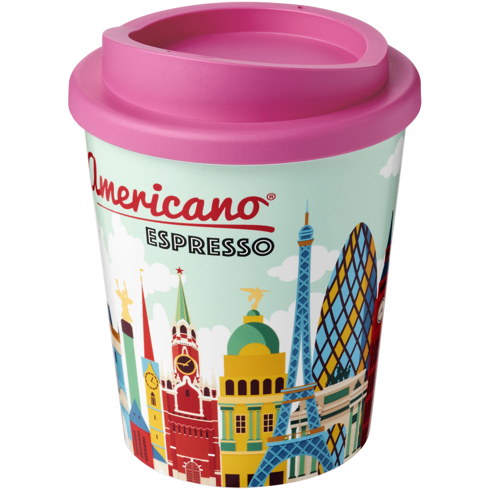 Kubek termiczny espresso z serii Brite-Americano® o pojemności 250 ml P072515C magenta