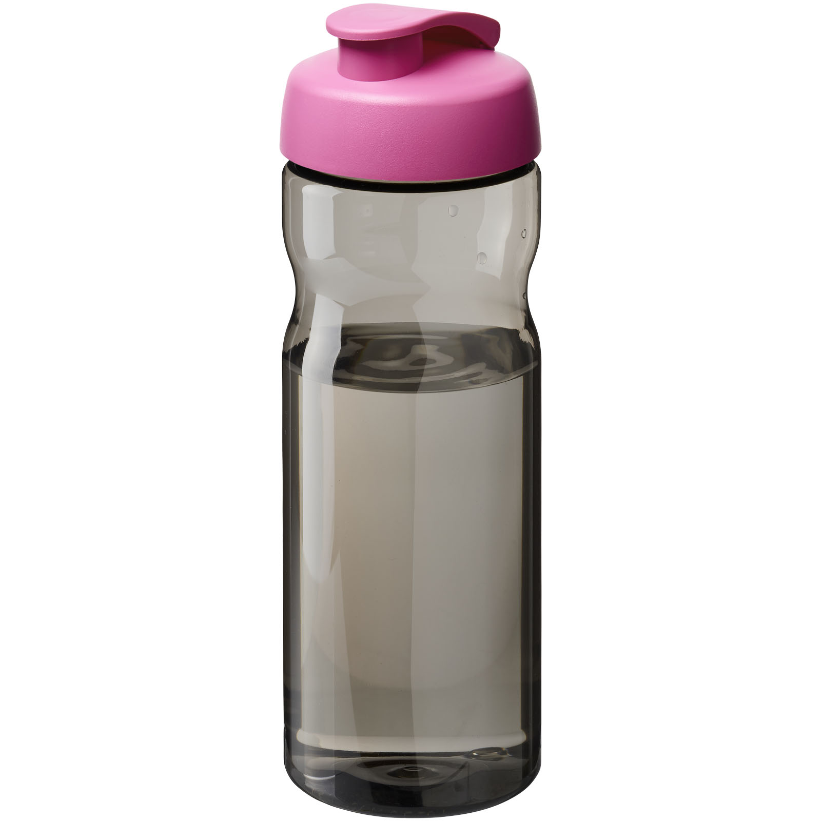 Bidon H2O Eco o pojemności 650 ml z wieczkiem zaciskowym P072593C ciemnografitowy / magenta