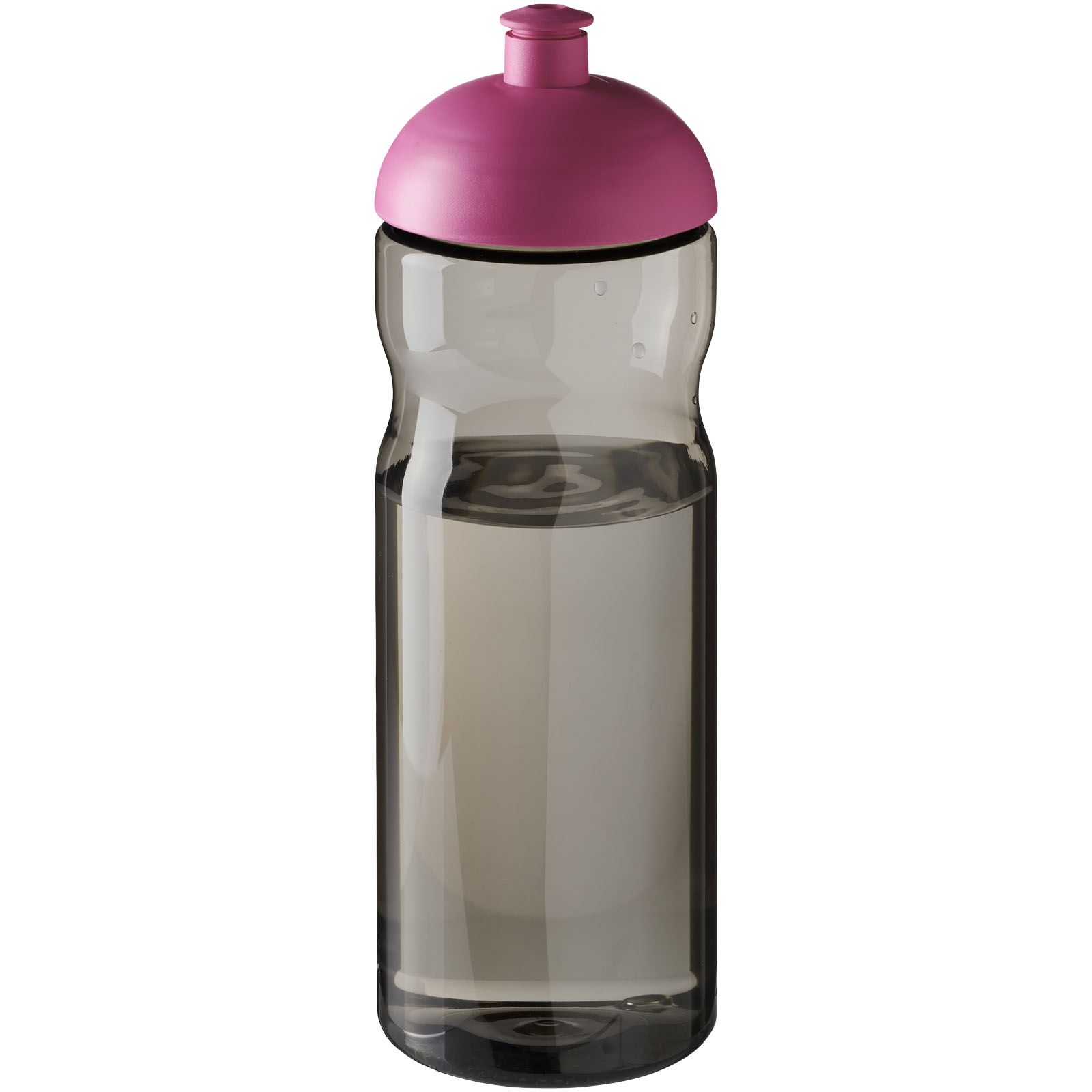 Bidon H2O Eco o pojemności 650 ml z wypukłym wieczkiem P072617C ciemnografitowy / magenta