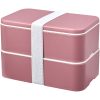 MIYO Renew dwuczęściowy lunchbox P077265C różowy / biały