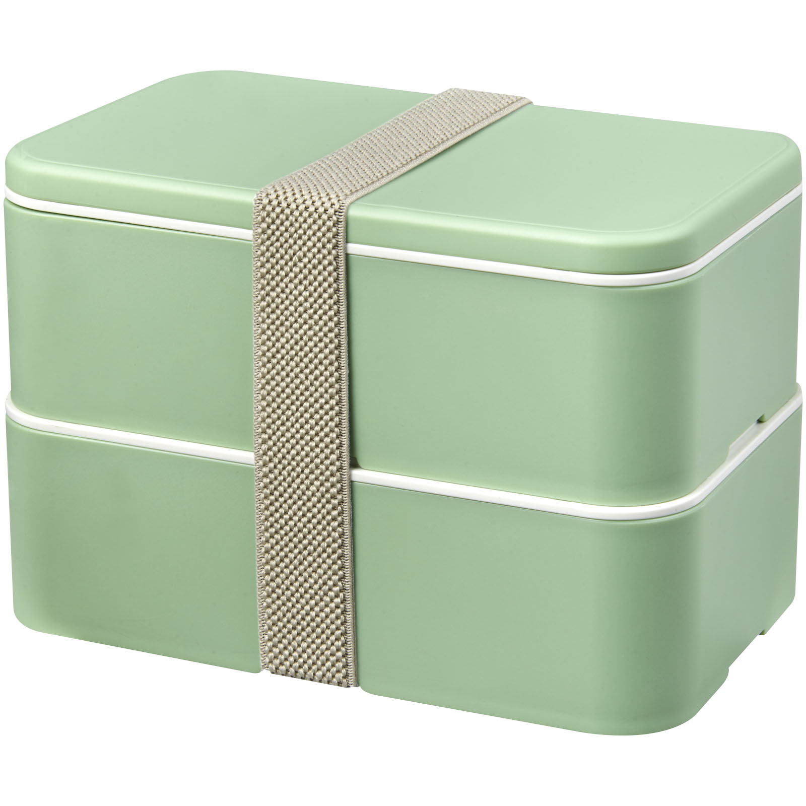 MIYO Renew dwuczęściowy lunchbox P077265C zielony butelkowy / szary kamienny