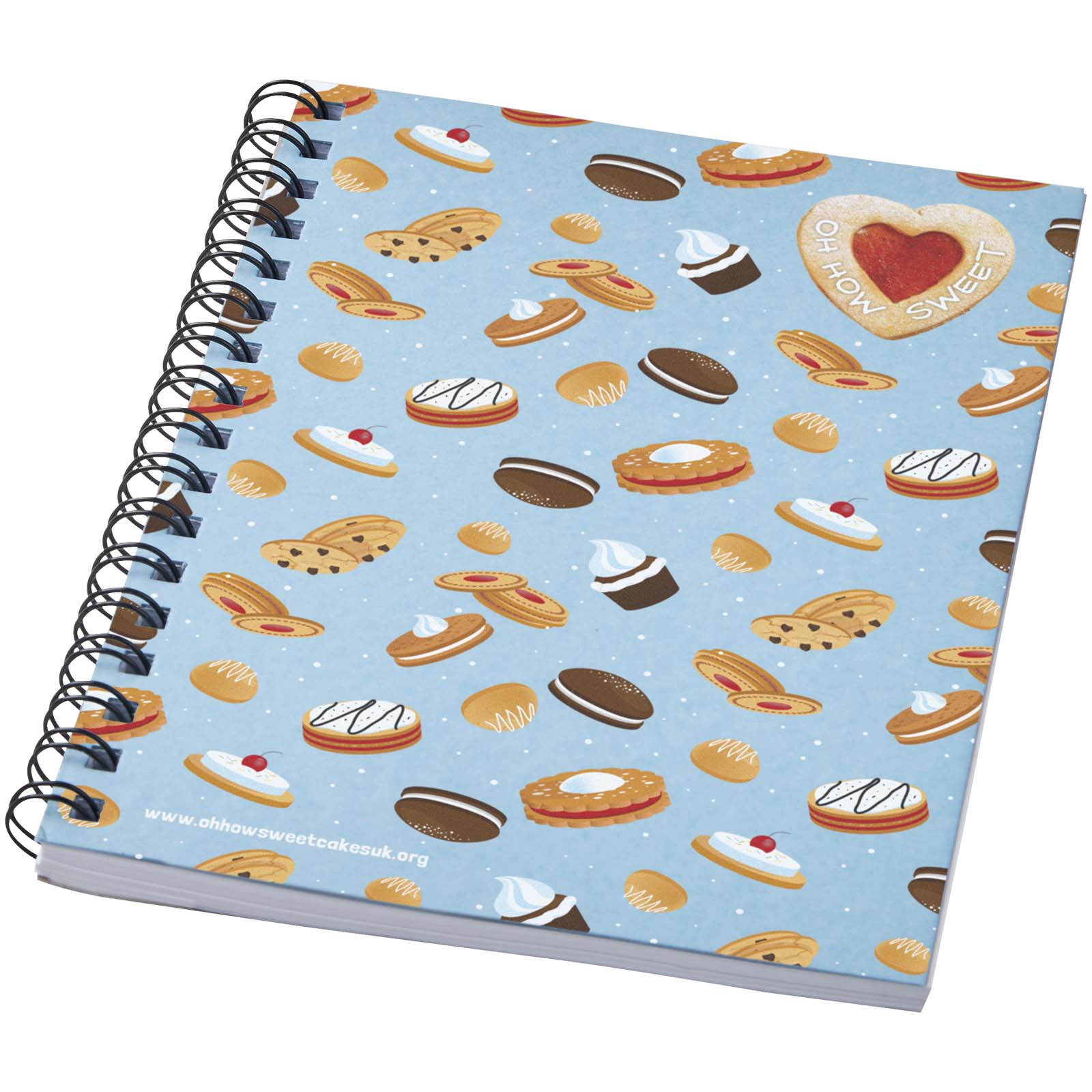 Desk-Mate® kolorowy kołonotatnik A6 z materiałów z recyklingu P077223C jasnoniebieski