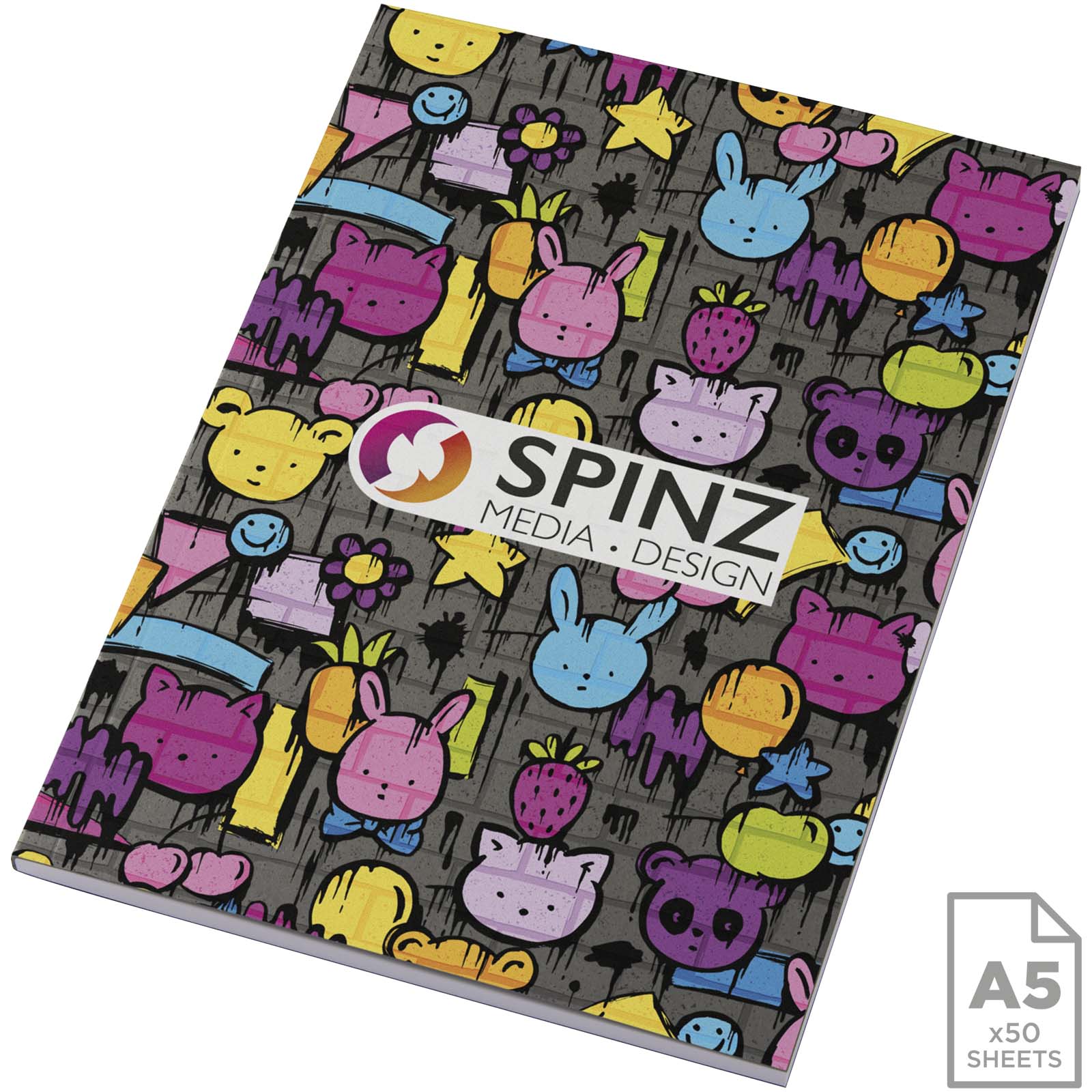 Notatnik A5 Novella Austen z miękką okładką, 50 kartek P109915C szary Notatnik A5 Novella Austen z miękką okładką, 50 kartek P109915C szary