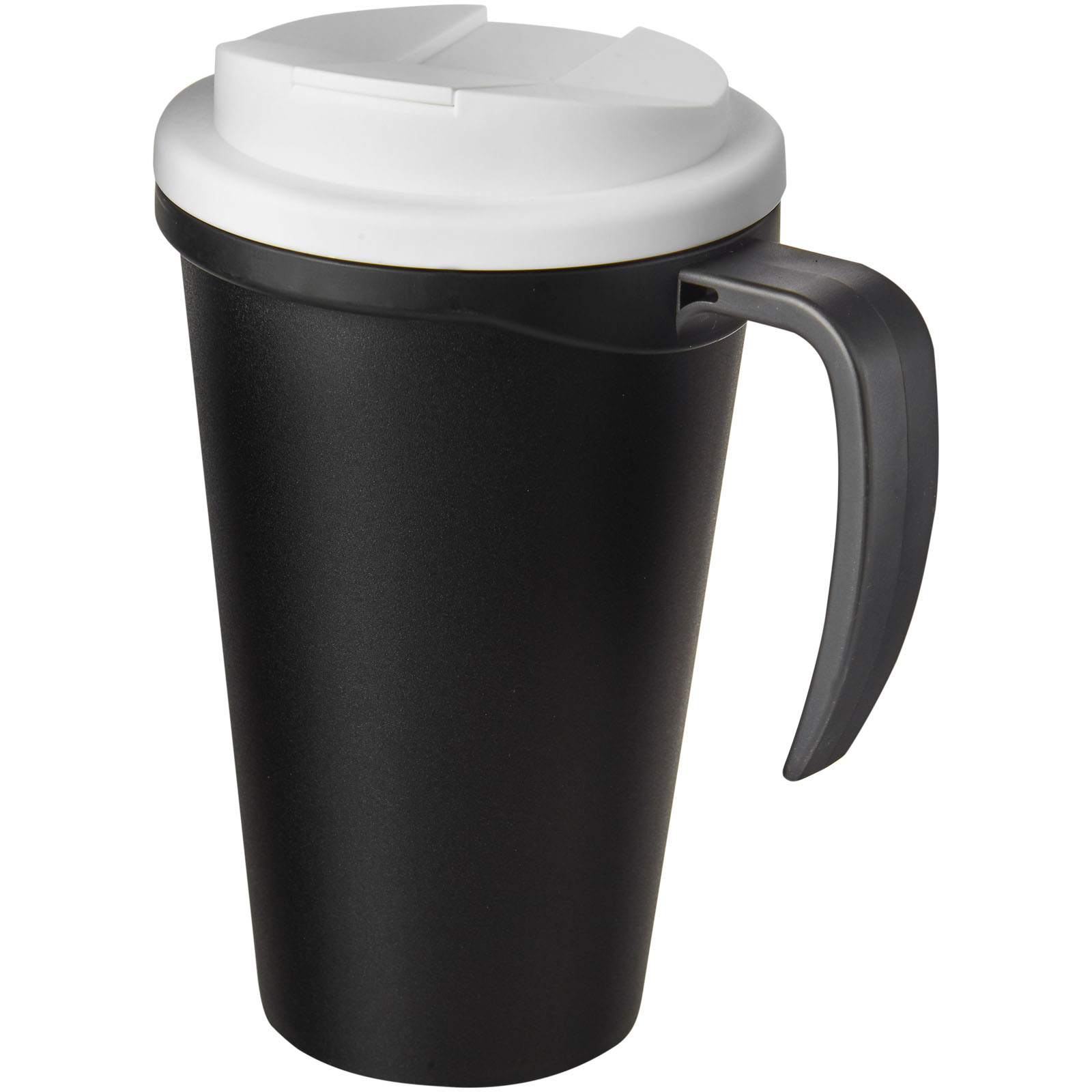 Americano® Grande 350 ml mug with spill-proof lid P072694C czarny / biały