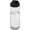 Bidon H2O Active® Base Tritan™ o pojemności 650 ml z klapką P074878C przezroczysty bezbarwny / czarny
