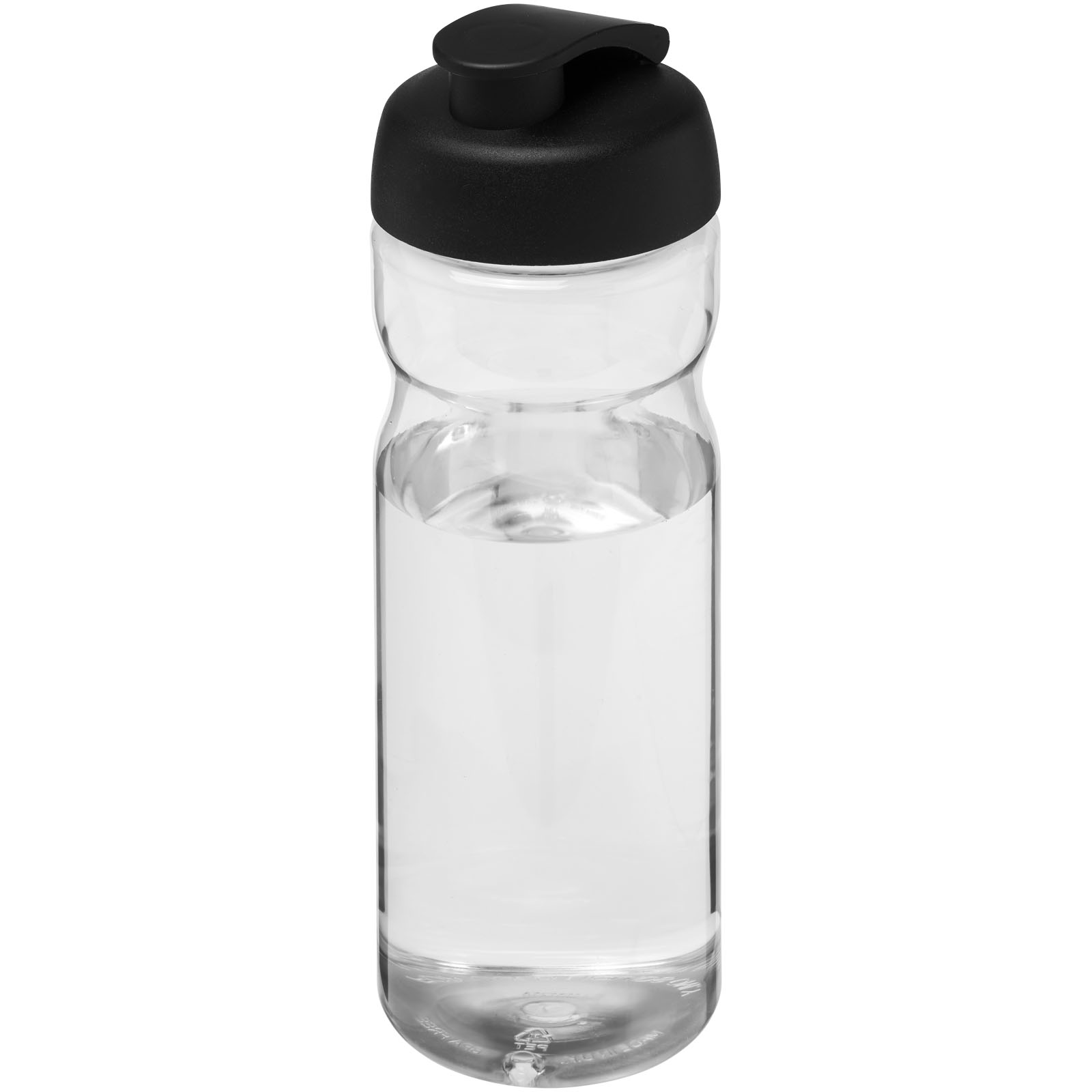Bidon H2O Active® Base Tritan™ o pojemności 650 ml z klapką P074878C przezroczysty bezbarwny / czarny