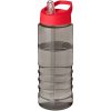 H2O Active® Eco Treble bidon z pokrywką z tutką o pojemności 750 ml P075860C ciemnografitowy / czerwony