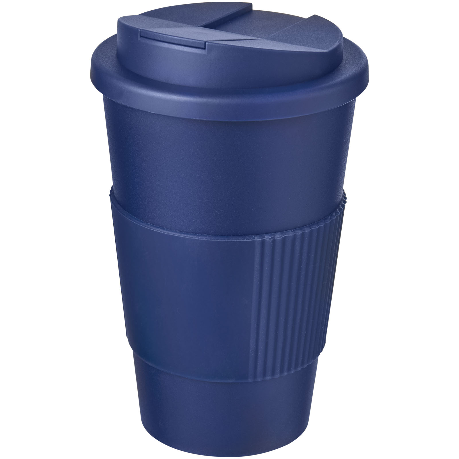 Americano® 350 ml tumbler with grip & spill-proof lid P072775C niebieski Americano® 350 ml tumbler with grip & spill-proof lid P072775C niebieski