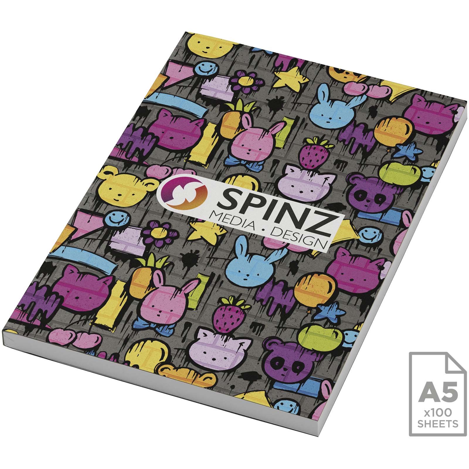 Notatnik Novella Austen A5 w miękkiej okładce — 100 kartek P101349C szary Notatnik Novella Austen A5 w miękkiej okładce — 100 kartek P101349C szary