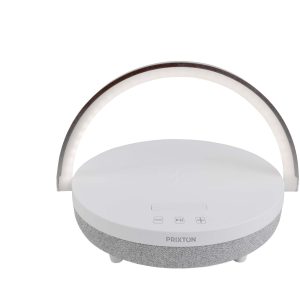 Prixton głośnik Bluetooth® 10 W 4 w 1 ze światłem LED i podstawą do ładowania bezprzewodowego P098761C PFC-2PA160-W