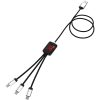Kabel z podświetlonym logo 3w1 - SCX.design C17 P075821C czerwony / czarny