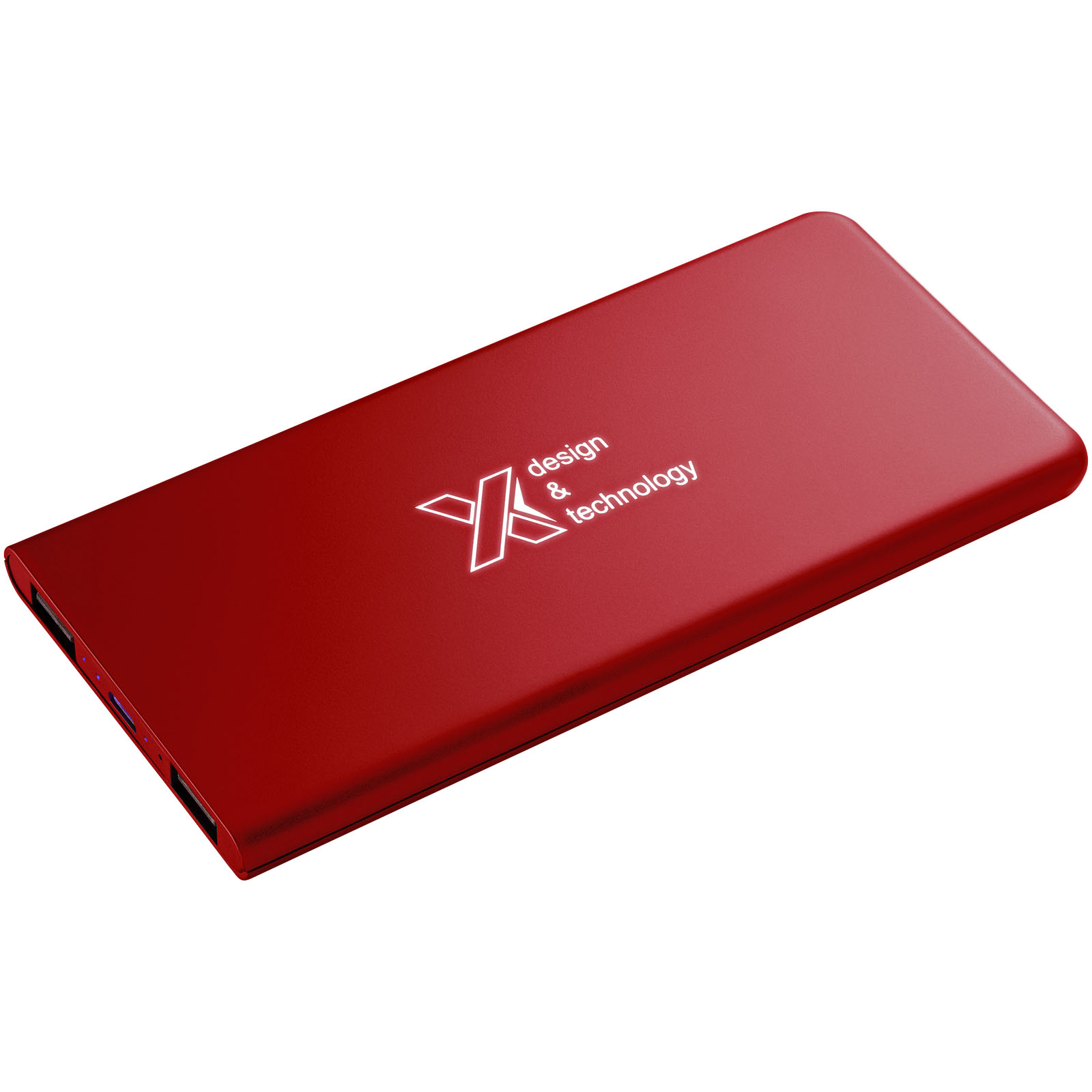 Powerbank z podświetlanym logo - SCX.design P15 P076784C mid red