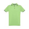 THC ROME. Męska dwukolorowa bawełniana koszulka polo P033137S jasnozielony