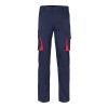 VL FIDES. Elastyczne spodnie z wieloma kieszeniami (240 g/m²) z bawełny (46%), EME (38%) i poliestru (16%) P094860S granatowy / czerwony