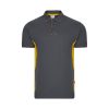 VL SUPAY. Dwukolorowa koszulka polo piqué (180 g/m²), krótki rękaw, bawełna (60%) i poliester (40%) P095145S szary / żółty