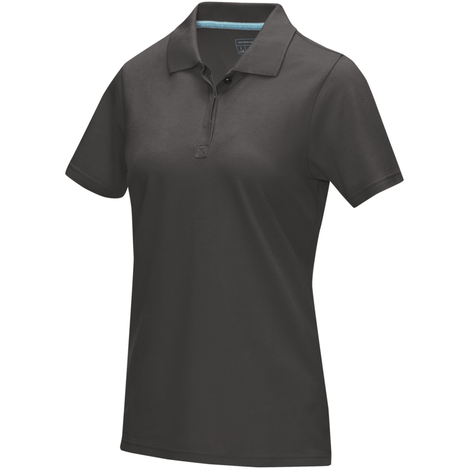 Graphite short sleeve women’s organic polo P072969C szary sztormowy