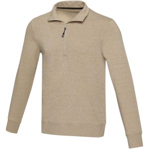 Tin sweter unisex Aware™ z materiałów z recyklingu z zamkiem błyskawicznym na 1/4 długości  P101325C PFC-37546-W