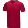 Kawartha short sleeve men's organic V-neck t-shirt P070252C czerwony