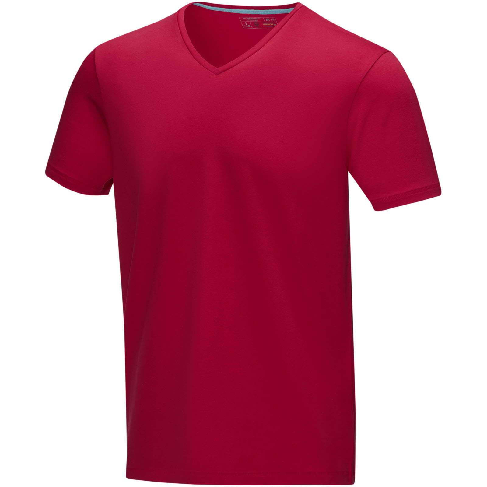 Kawartha short sleeve men's organic V-neck t-shirt P070252C czerwony