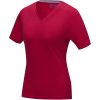 Kawartha short sleeve women's organic V-neck t-shirt P070308C czerwony