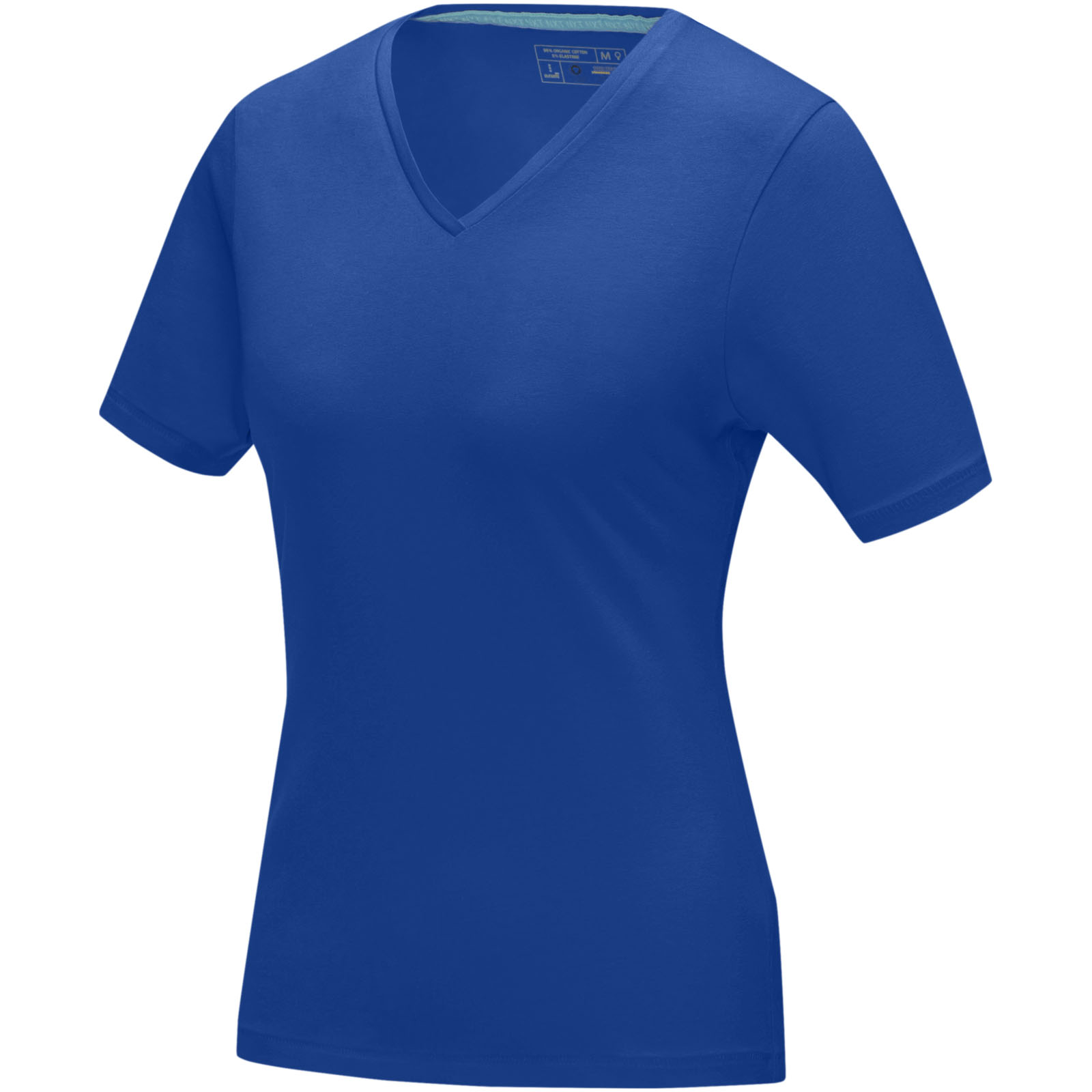 Kawartha short sleeve women's organic V-neck t-shirt P070308C niebieski