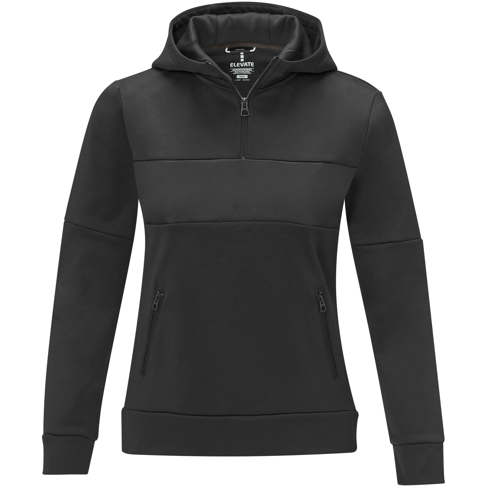 Sayan damska ciepła bluza z kapturem i zamkiem na pół długości P075579C PFC-39473-W
