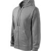 Bluza męska Trendy Zipper P023587F ciemnoszary melanż