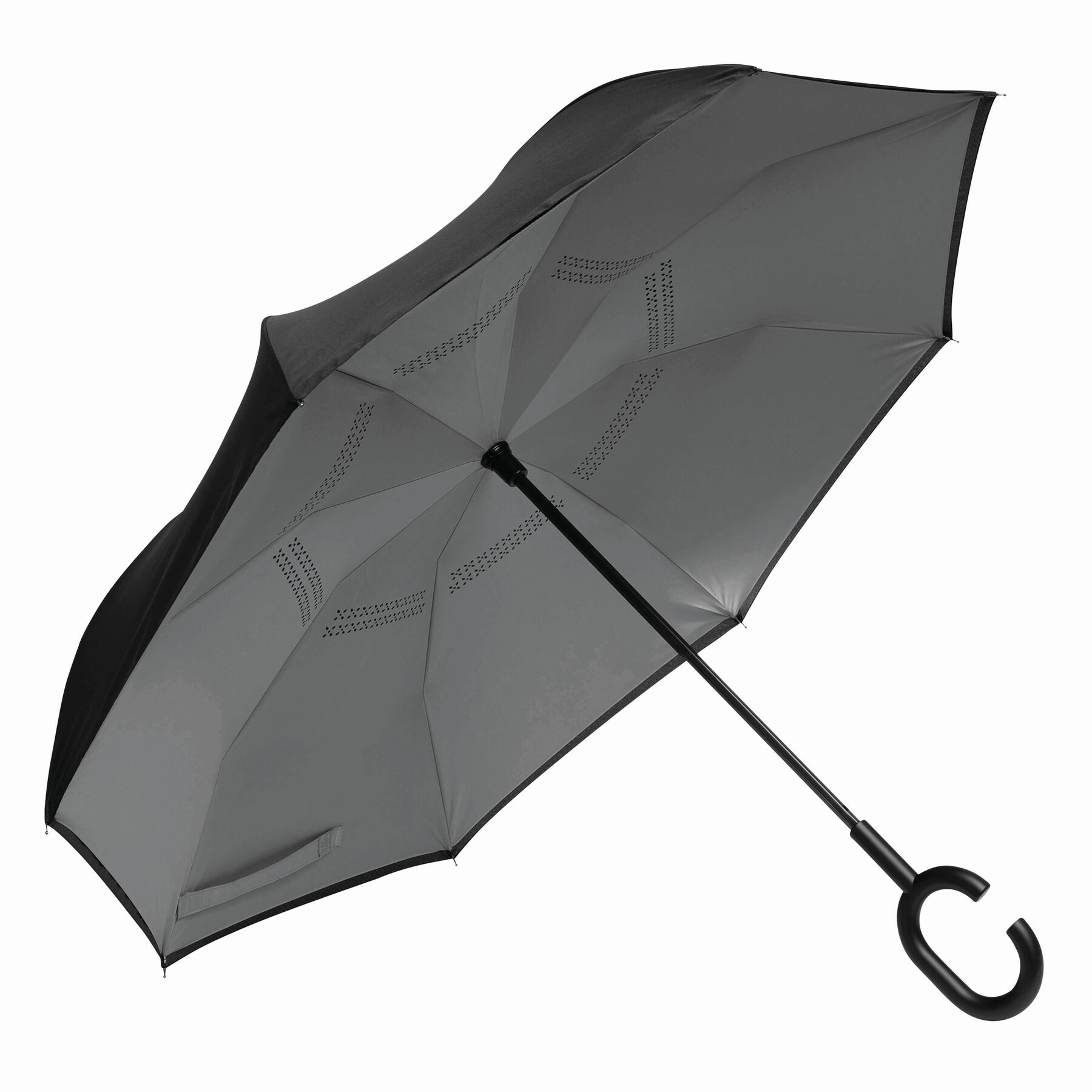 Parasol FLIPPED P005675I czarny / jasnoszary