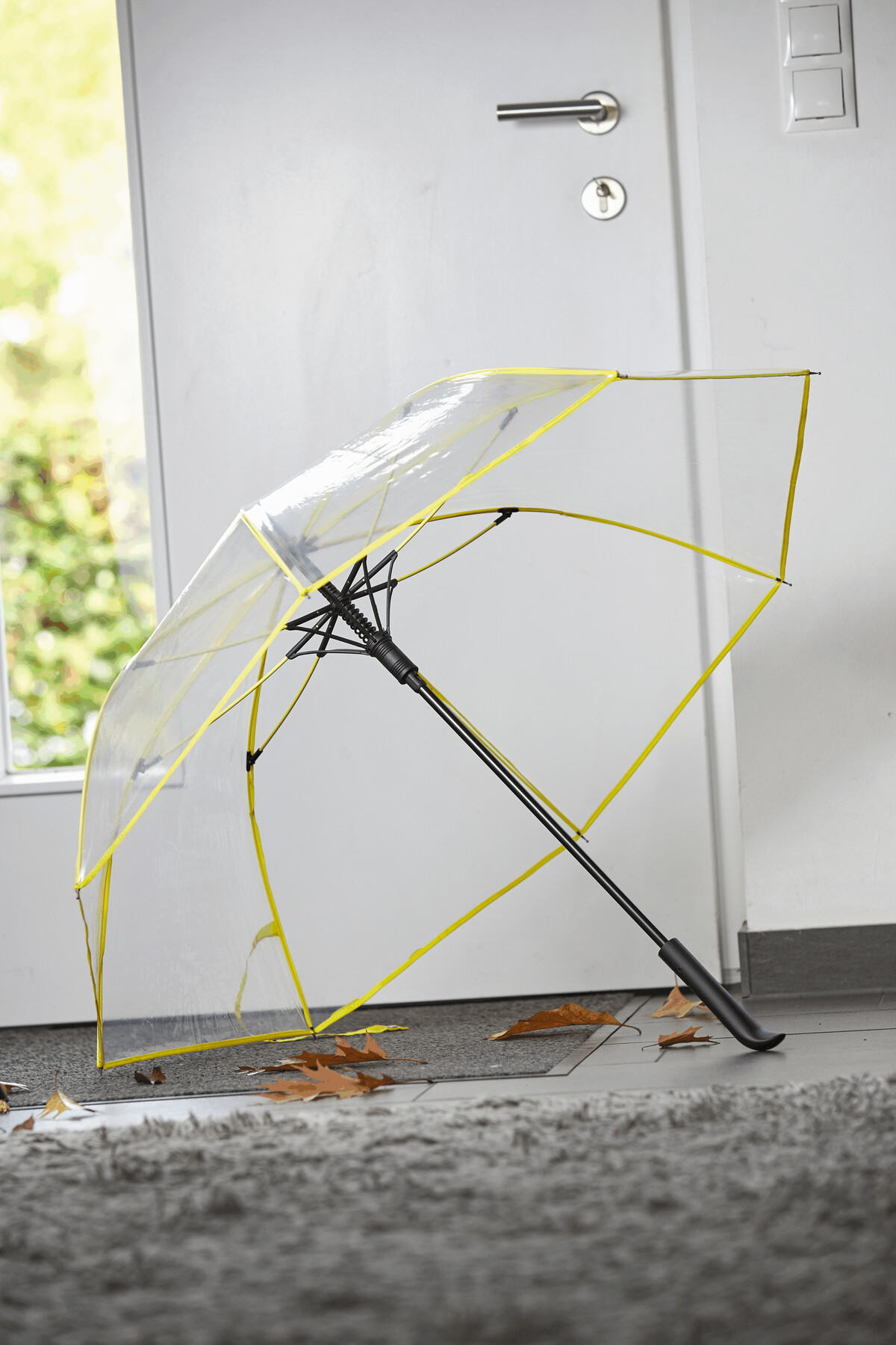 Automatyczny parasol VIP P006087I transparentny / żółty