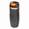 Kubek termiczny o podwójnych ściankach DARK CREMA P005258I czarny / pomarańczowy