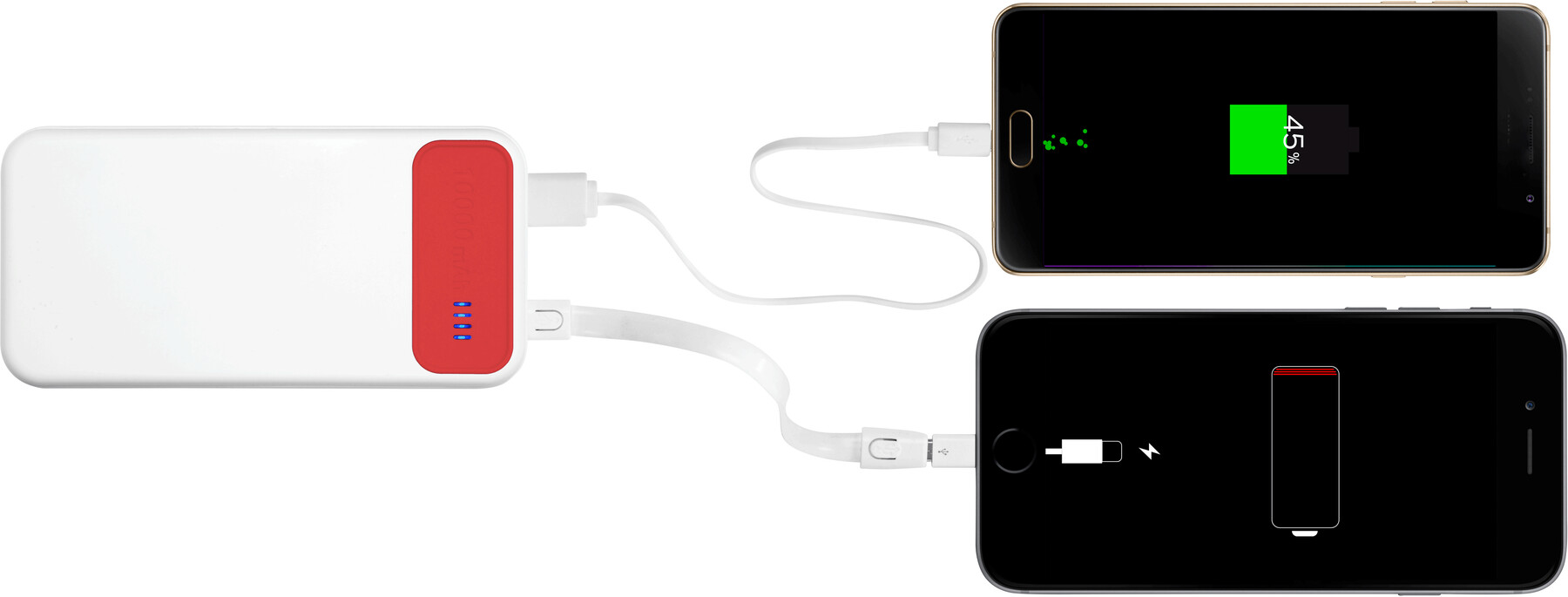 Powerbank SILICON VALLEY P005649I biały / czerwony