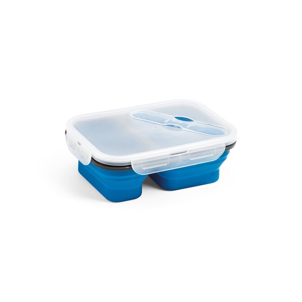 DILL. Lunch Box. Wysuwane hermetyczne pudełko wykonane z silikonu i PP (480 i 760 mL) P036951S granatowy