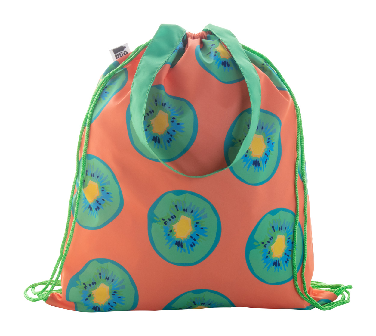 Personalizowany worek ze sznurkami P114682D zielony / biały