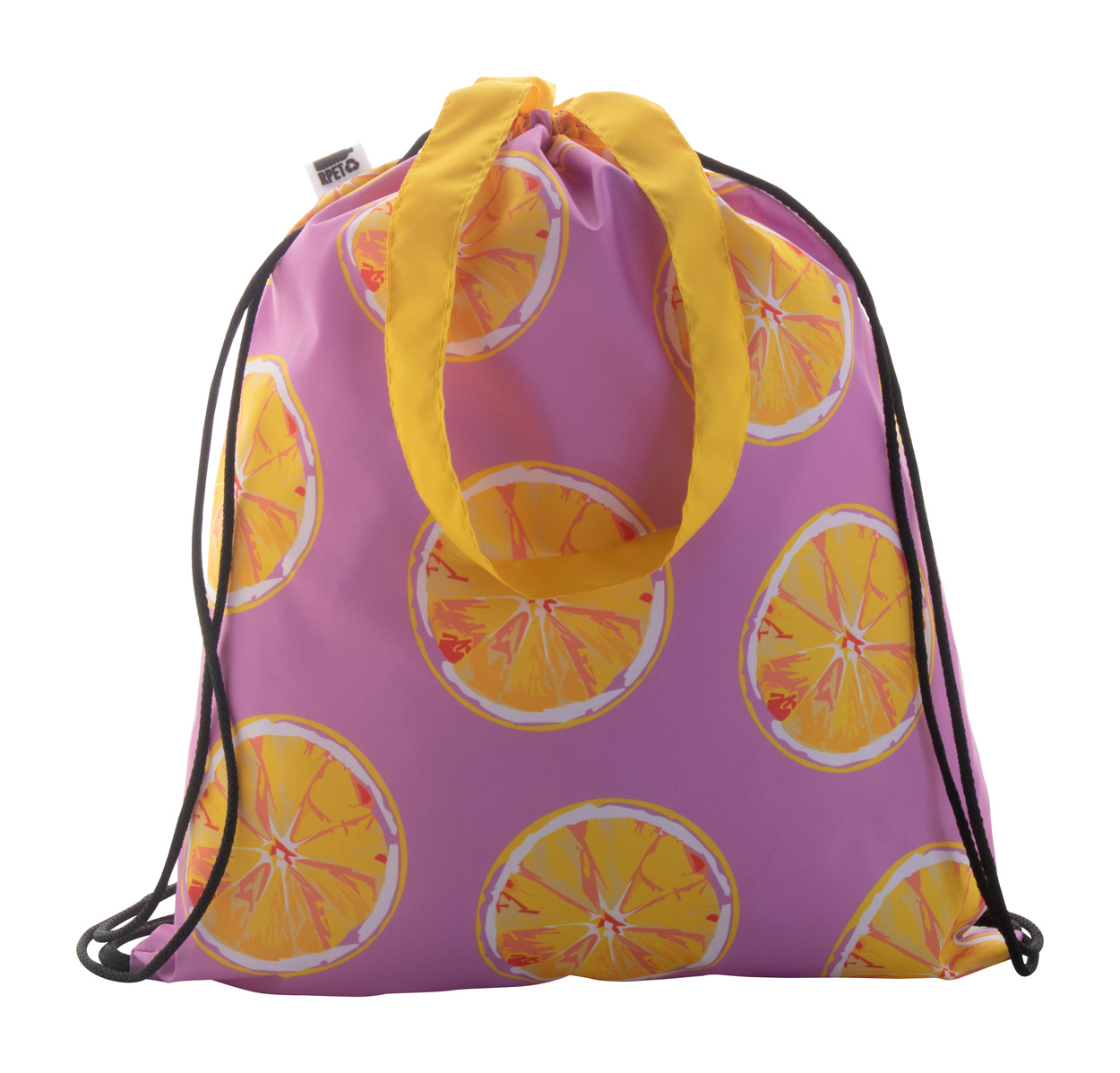 Personalizowany worek ze sznurkami P114682D czarny / biały