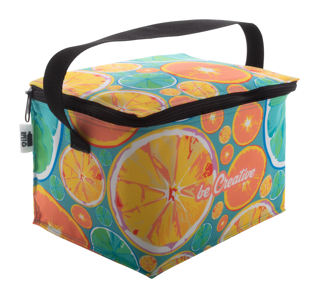 Personalizowana torba termiczna P115530D czarny / biały