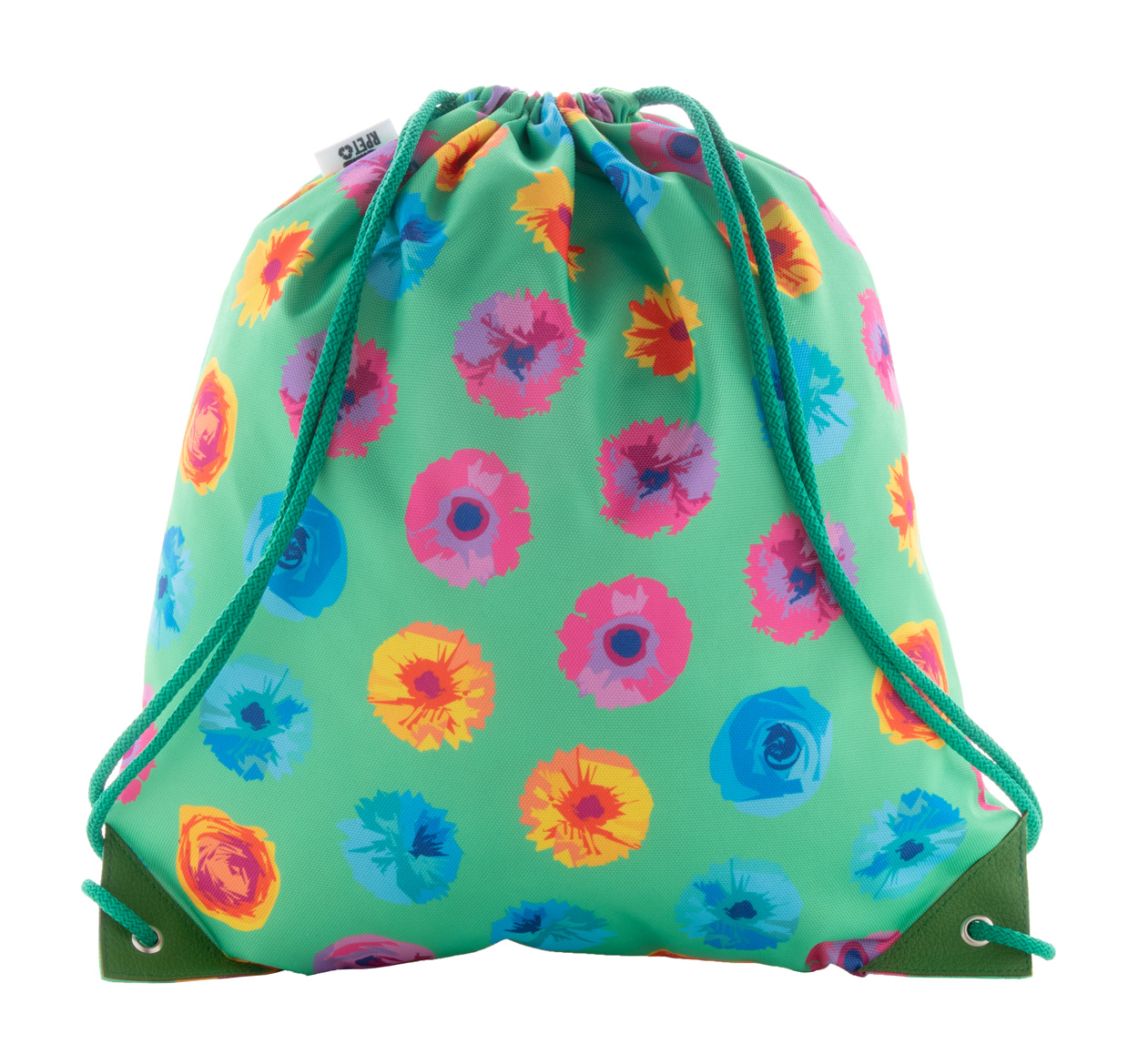 Personalizowany worek ze sznurkami P115841D zielony / biały