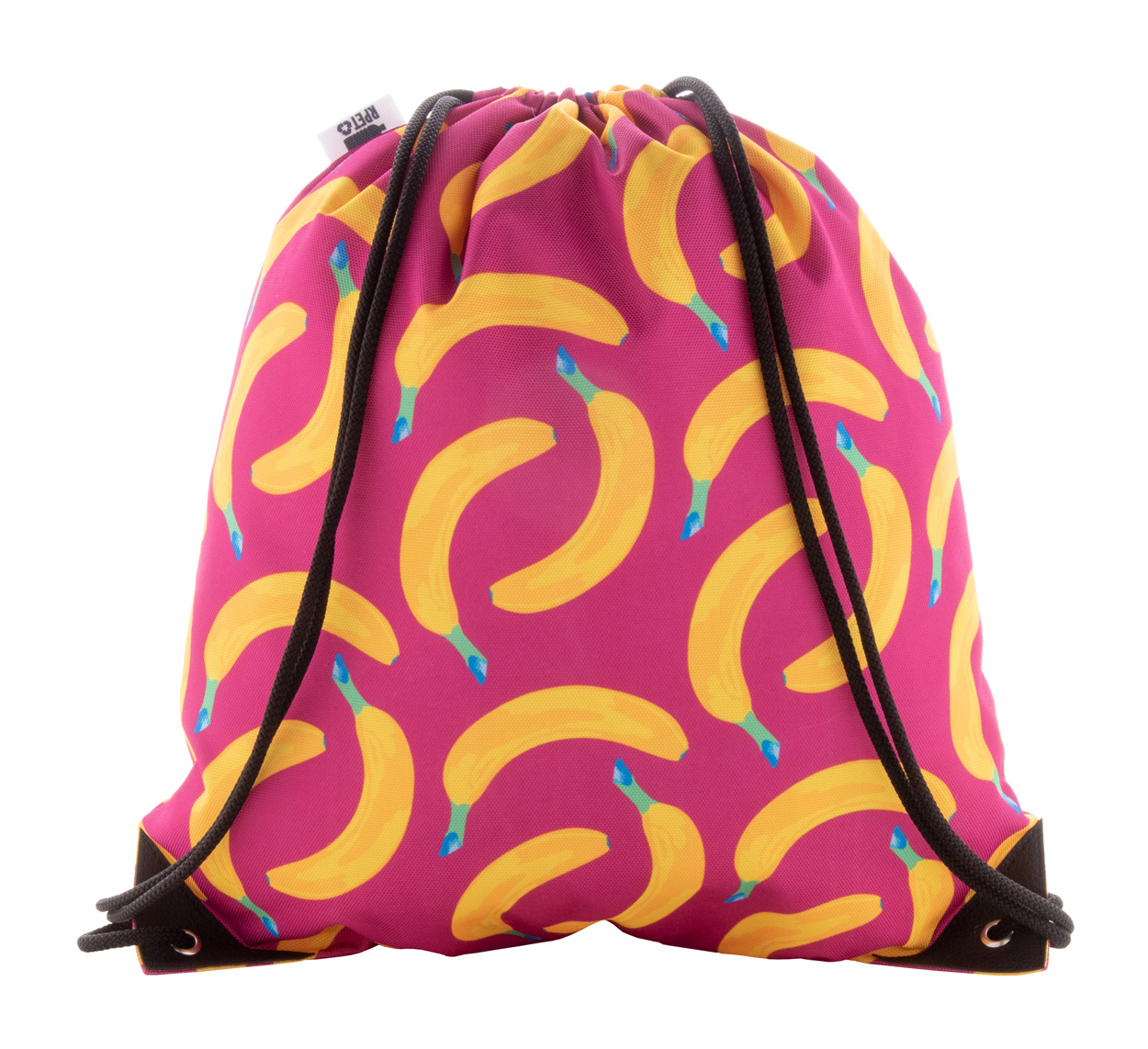 Personalizowany worek ze sznurkami P115841D czarny / biały
