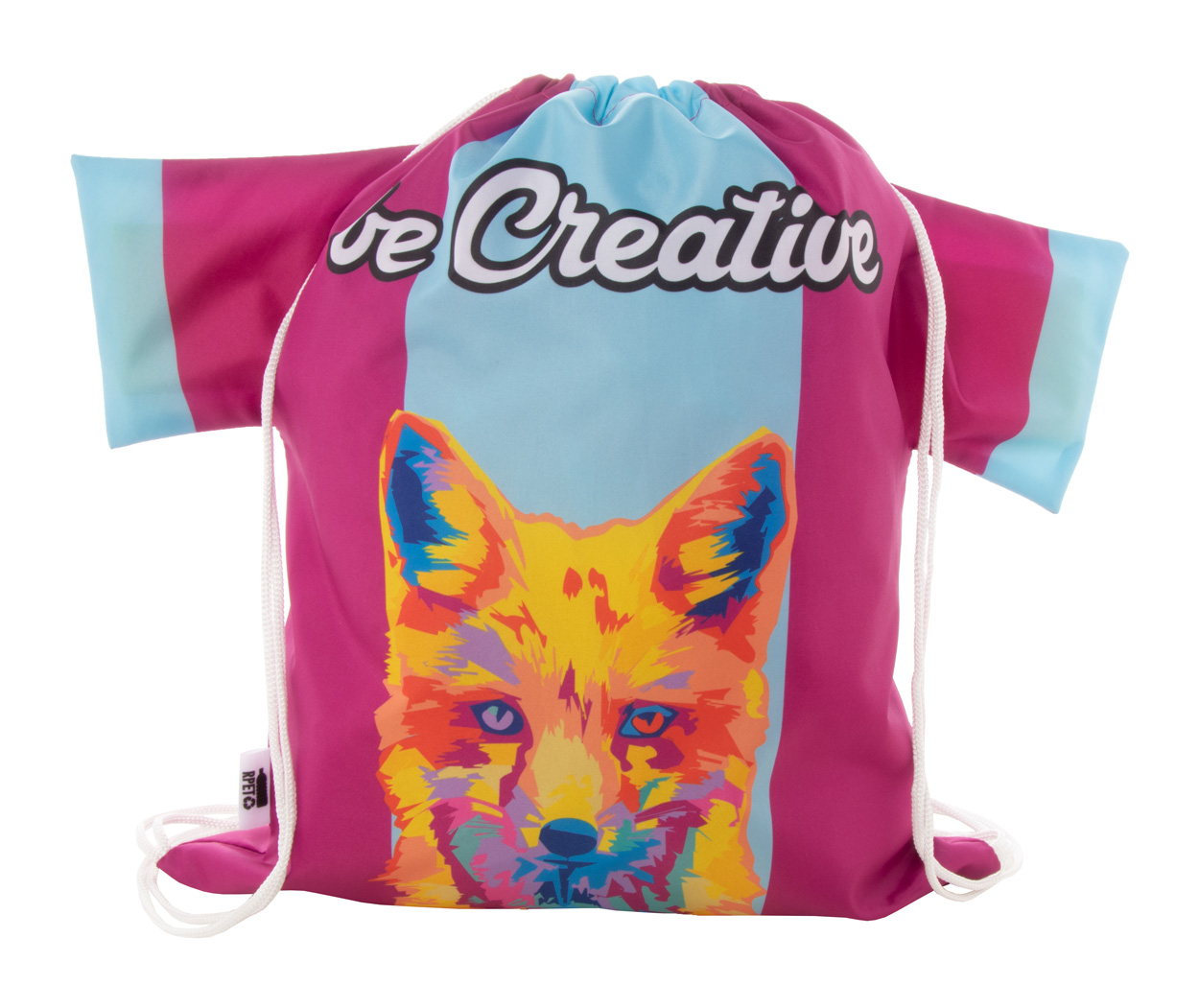 Personalizowany worek ze sznurkami P116272D biały