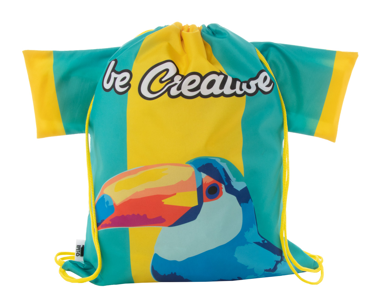 Personalizowany worek ze sznurkami P116272D żółty / biały