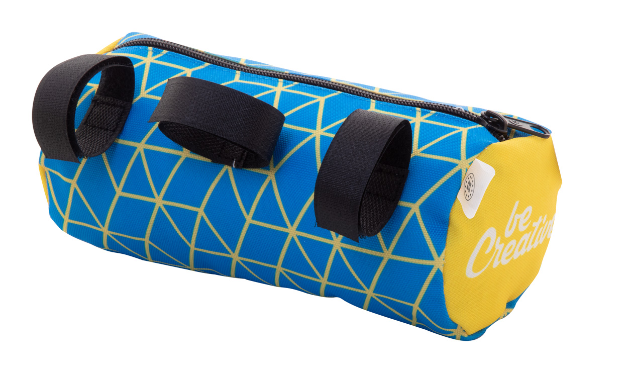 Personalizowana torba na kierownicę rowerową P116935D czarny / biały