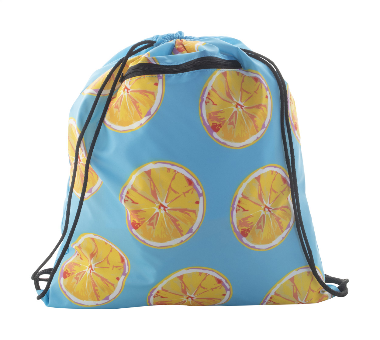 Personalizowany worek ze sznurkami P114283D czarny / biały
