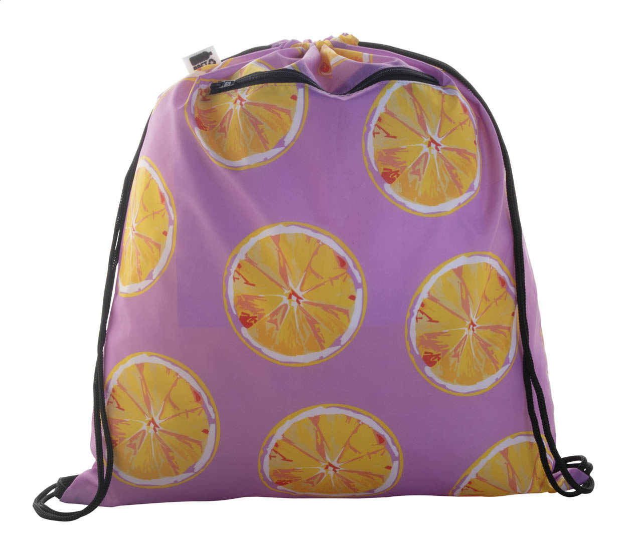 Personalizowany worek ze sznurkami P114285D czarny / biały