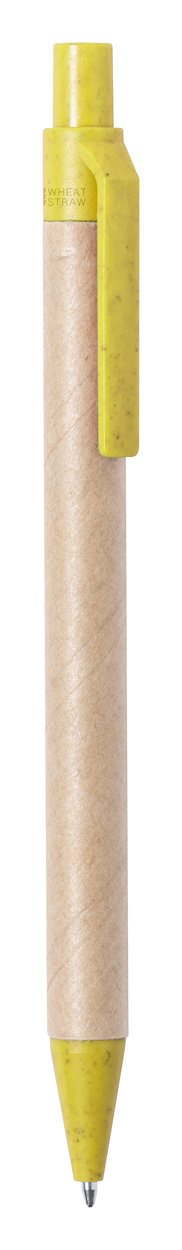 Długopis P114223D żółty / naturalny