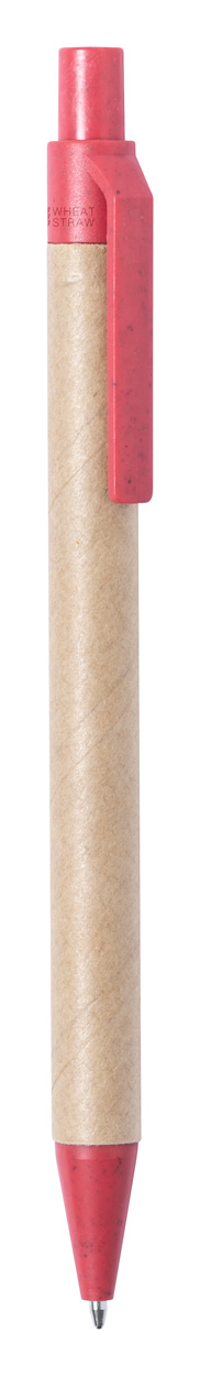 Długopis P114223D czerwony / naturalny