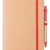 Notes P114250D czerwony / naturalny