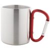 Kubek ze stali nierdzewnej P110856D czerwony / srebrny