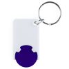 Brelok do kluczy z miejscem na monete P110810D niebieski / biały